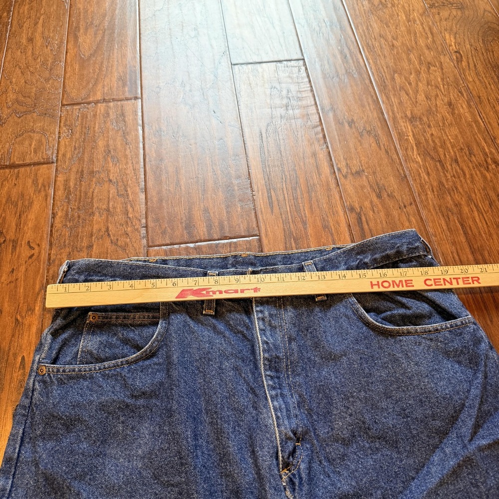 Wrangler Jeans Mens 38x30 Blue Denim Nylon Relaxed Fit Workwear Straight 97GR2IN - Picture 3 of 10